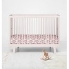 Bacati - Paisley Printed Coral Aqua Teal 100 percent Cotton Universal Baby US Standard Crib or Toddler Bed Fitted Sheet - 4 of 4