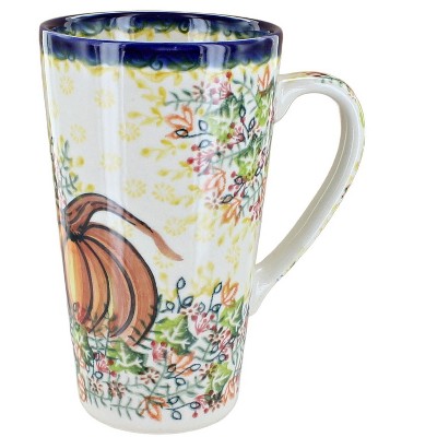 Blue Rose Polish Pottery 468 Vena Large Coffee Mug