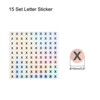 Unique Bargains Laser Capital Alphabet Round Self-Adhesive Reflective Letter Stickers 10 Pcs - 2 of 3
