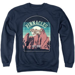Men's Pinnacles National Park Illustrated Landscape Crewneck Sweatshirt - 1 of 4