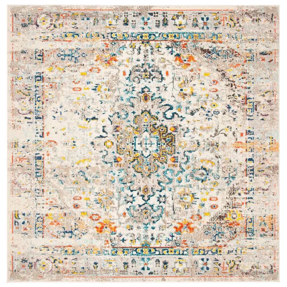 6'7inx6'7in Square Stacia Rug Cream - Safavieh