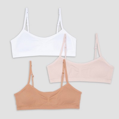 Hanes Girls' 2 + 1 Seamless Bra - Gold S