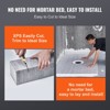 VEVOR Shower Curb Kit, 60"x48" Shower Pan Kit with 2" PVC Central Flange, Waterproof Membrane, Stainless Steel Grate and Joint Sealant, Grey - 4 of 4