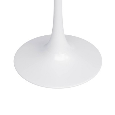 White Round Mid-Century Modern Counter Height Table