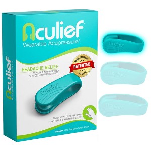 Aculief Acupressure Headache, Migraine, Tension Relief Wearable – Supporting Acupressure Relaxation - 1 Pack (XS/Kids, Teal) - 1 of 4