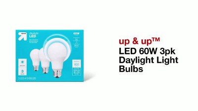 Led 60w 3pk Daylight Light Bulbs - Up & Up™ : Target