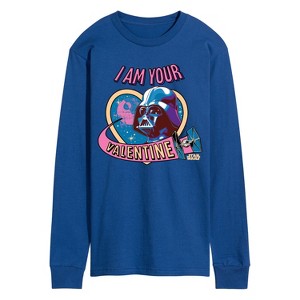 Men's - Star Wars - I Am Your Valentine Darth Vader Long Sleeve Graphic T-Shirt - 1 of 4