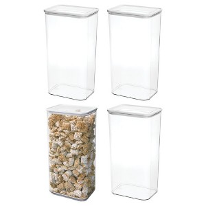 iDesign Extra Large Canister with Erasable Label - Set of 4 - Clear - 1 of 4