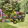 Tangkula Utility Garden Cart 900 lbs/400 kg(1200 lbs/545 kg) Heavy Duty Wagon Cart with Rotating Handle and Removable Sides - 2 of 4