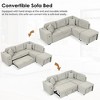 86.6" L-Shaped Convertible Sectional Sofa Bed with Storage & USB - 4 of 4