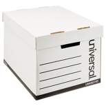 Universal Extra-Strength Storage Box w/Lid Letter/Legal 12 x 15 x 10 White 12/Carton 85700