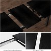 5-Piece Extendable Dining Table Set for 4-8 People, 63 Inch Kitchen Table with 2 Benches & 2 Stools, Space Saving Modern Dining Room Furniture - 4 of 4