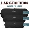 Bear & Bark Large Duffle Bag - Black 36"x14" - 90LB- Canvas Military and Army Cargo Style Carryall Duffel for Men and Woman - 4 of 4