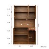 70.87"Tall Cabinet with 6 Doors,1 Open Shelf and 1 Drawer, Decorative Storage Cabinets for Living Room, Bedroom - The Pop Home - 3 of 4