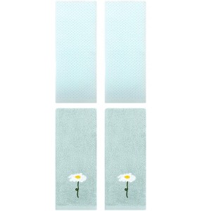 REGALWOVEN 4 Pcs Soft Absorbent Cotton Bathroom Hand Towels 13" x 30" - 1 of 4