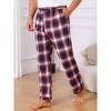 INSPIRE CHIC Men's Elastic Waist Drawstring Plaid Pajama Sleep Pants - 4 of 4