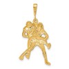 Black Bow Jewelry 14k Yellow Gold Satin Wrestlers Pendant - 3 of 4