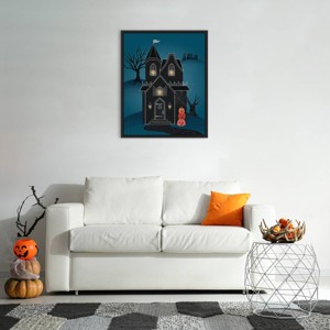 Amanti Art 23"x28" Hometown Halloween II by Softshell Studio Framed Canvas Wall Art Print - 1 of 4