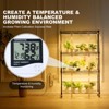 VEVOR Plant Stand with Grow Light, Grow Light Shelf with Cover and Thermometer, 4 Tiers 180W Plant Shelf with Grow Light, Black - 3 of 4