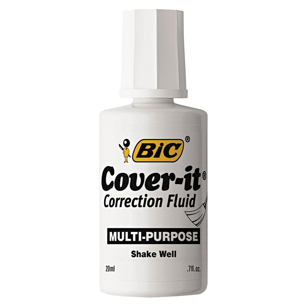 UPC 070330503373 product image for BIC Cover-It Correction Fluid, 20 ml Bottle - White (12 Per Set) | upcitemdb.com