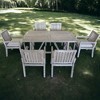 Courtyard Casual Surf Side Teak 7 pc 72" Rectangle Dining set   Includes:  One Rectangle Dining Table and six Dining Chairs - 2 of 4