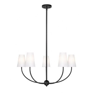 Z-Lite Shannon 5 - Light Chandelier in  Matte Black - 1 of 4