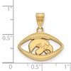 Black Bow Jewelry 14k Yellow Gold Plated Sterling Silver Iowa Hawkeyes NCAA Pendant - 2 of 3