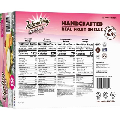 Island Way Sorbet Tropical Sorbet - 33.7 fl /10ct