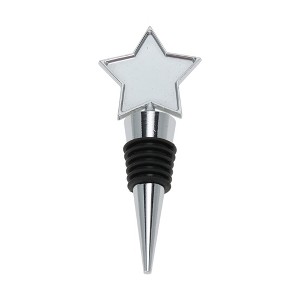 Unique Bargains Single-Sided Five-Pointed Star Stopper Aluminum Alloy TPE Black Silver Tone 4.21"x1.54"x0.79" 1 Pc - 1 of 3