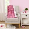 NoJo Disney Princess Pink and Purple Tiaras Super Soft Cuddly Plush Baby Blanket - 4 of 4