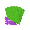 JAM Paper Address Labels 1 1/3" x 4" Neon Green 14 Labels/Sheet 9 Sheets/Pack (359329613) - 2 of 4