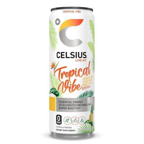 Celsius Tropical Vibe Energy Drink 12 Fl Oz Can Target