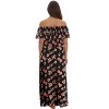Riviera Sun Womens Floral Printed High Slit Off-Shoulder Rayon Crepe Printed Maxi Dress for Women - 3 of 3