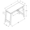 Monarch Specialties Computer Desk Home Office Laptop Storage Drawers Work Laminate Grey Contemporary Modern - 2 of 4