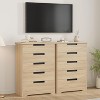5-Drawer Wooden Dresser for Bedroom, Modern Gray Chest with Recessed Handles, Storage Organizer for Living Room, Nursery, Hallway, or Entryway - 4 of 4