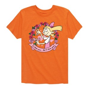 Boys' - Hey Arnold! - Valentine's I Love You Short Sleeve Graphic T-Shirt - 1 of 4