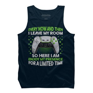 Design By Humans Funny Video Games Every Now And Then I Leave My Room By Tank Top - 1 of 2