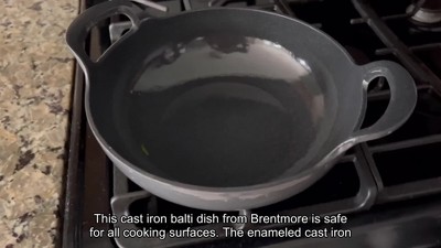 Bruntmor 3 Quart Blue Enameled Cast Iron Dutch Oven, Cast Iron Skillets,  Dutch oven Pot Dish, Le Creuset Dutch Oven Cast Iron Biryani Pot, 3qt  Instant Pot Bakew… in 2023