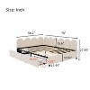 NicBex Full Size Upholstered Daybed,Velvet Sofabed with 2 Drawers and Headboard for Bedroom,Living Room,Apartment,Beige - 3 of 4