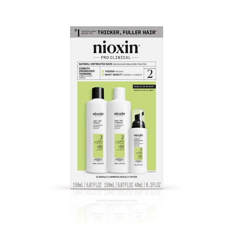 Nioxin System 2 Hair Thickening Natural &#38; Untreated Hair Shampoo &#38; Conditioner Kit - 3ct, 3 of 12