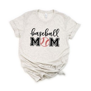 Simply Sage Market Women's Baseball Mom With Ball Short Sleeve Graphic Tee - 1 of 2