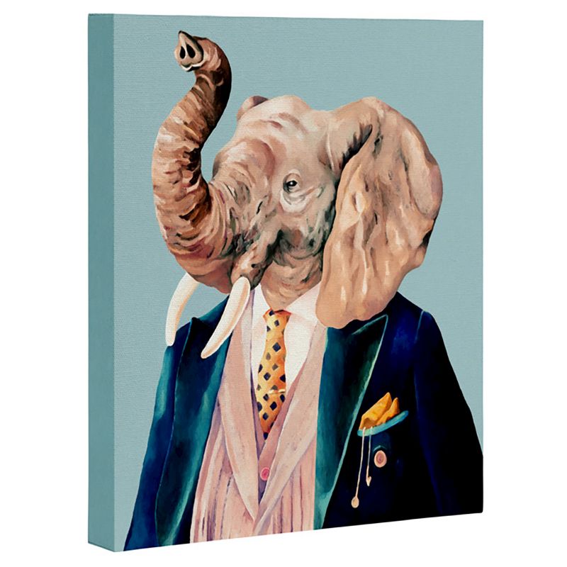 16&#34; x 20&#34; Animal Crew Mr. Elephant Art Canvas - Deny Designs, 1 of 7