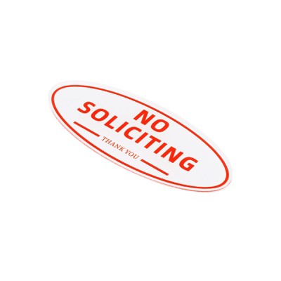 Unique Bargains Acrylic Self-Adhesive Waterproof Home Business No Soliciting Sign