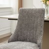 CLIHOME Set of 2 Flocking Chenille Dining Chairs, Upholstered Accent Chair with Golden Stainless Steel Plating Legs - 4 of 4