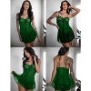 Clotth Sexy Lace Babydoll Lingerie for Women - Soft Skin-Friendly Fabric,With G-String and Adjustable Spaghetti Straps & Unlined Lace Cups - 4 of 4