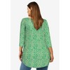 ellos Plus Size Three-Quarter Sleeve Curved Hem Tunic - 3 of 4