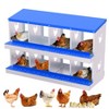 Chicken Nesting Boxes, Roll Away Nest Box for Chicken Coop, Metal Egg Laying Box with Perch & Lid Cover - 2 of 4