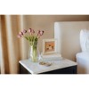 Petal Lane 8"x8" Retro Floral on Tan Framed Wall Art Natural - 3 of 4