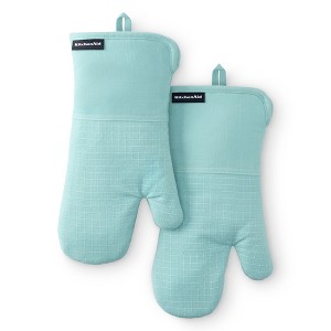 KITCHENAID Gourmet Series Gridlines Oven Mitts 2-Pack Set - 1 of 4