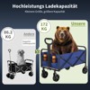 Wagons Carts, Utility Collapsible Wagon with All-Terrain Wheels, Drink Holders & Adjustable Handle, 380LBS Grocery Wagon for Shopping, Camping - 3 of 4